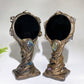 23cm Natural Black Obsidian Magic Mirror with Resin Handle Crystal Healing Bulk Wholesale