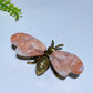 2.2" Crystal Natural Bee Carving with Metal Body Crystal Healing Bulk Wholesale