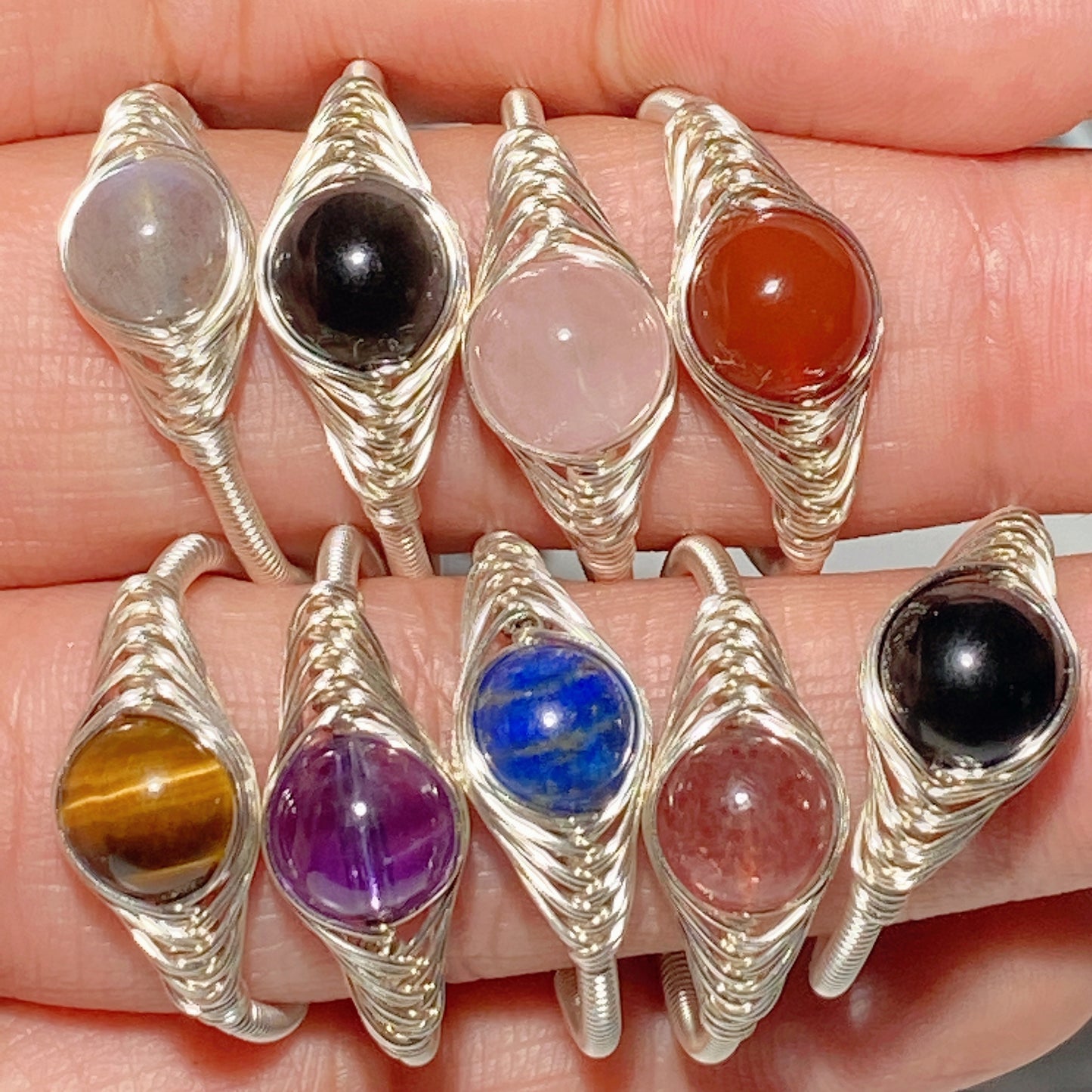 Mixed Crystal Adjustable Ring Bulk Wholesale