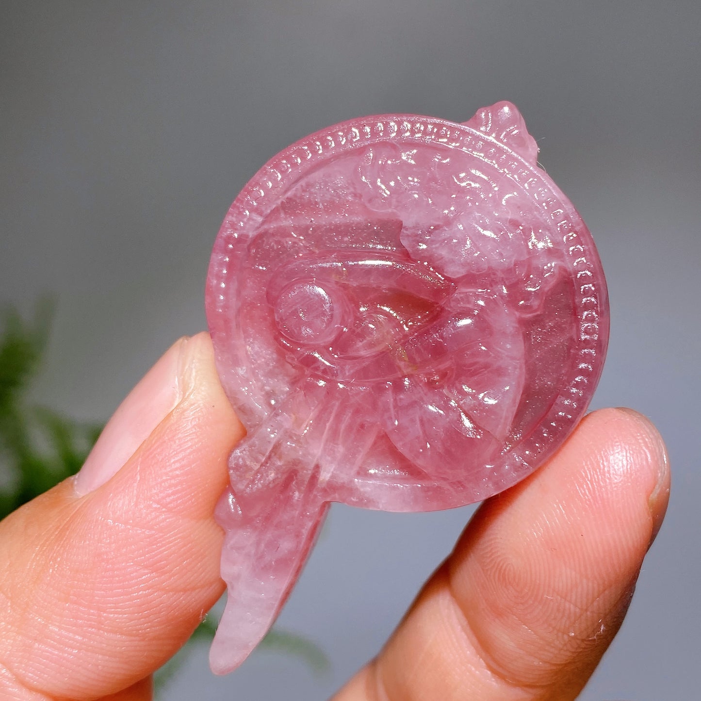 2.0" Natural Rose Quartz Labradorite Fairy Carving Crystal Healing Bulk Wholesale