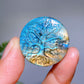 1.2" Natural Labradorite Life Tree Round Slab Crystal Healing Bulk Wholesale