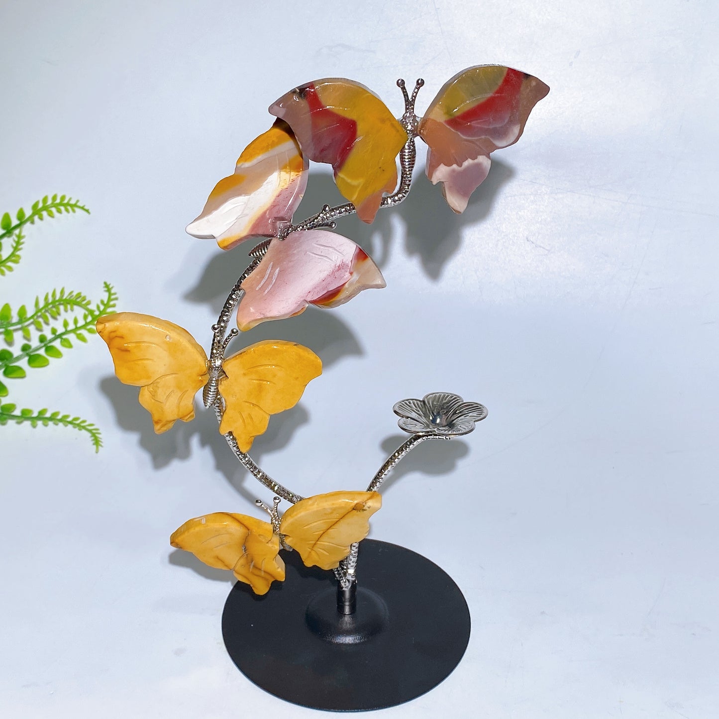 21cm Natrual Butterflies Sphere Holder Crystal Healing Bulk Wholesale
