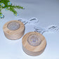 Wooden Lamp Spinning Stand with USB Crystal Healing Bulk Wholesale