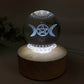 Wooden Lamp Spinning Stand with USB Crystal Healing Bulk Wholesale