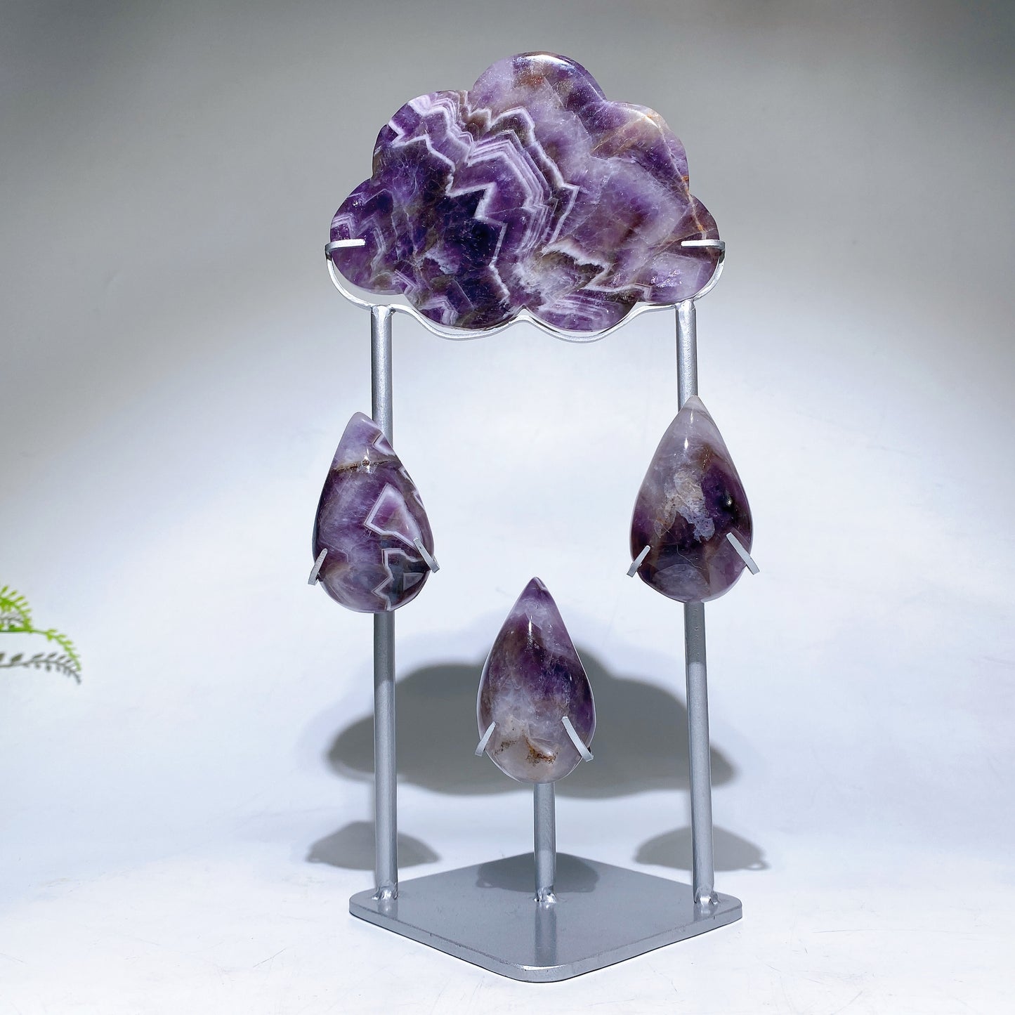 Natural Crystal Cloud Raindrop Carving with Stand Free Form Crystal Healing Bulk Wholesale