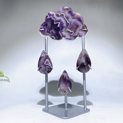 Natural Crystal Cloud Raindrop Carving with Stand Free Form Crystal Healing Bulk Wholesale