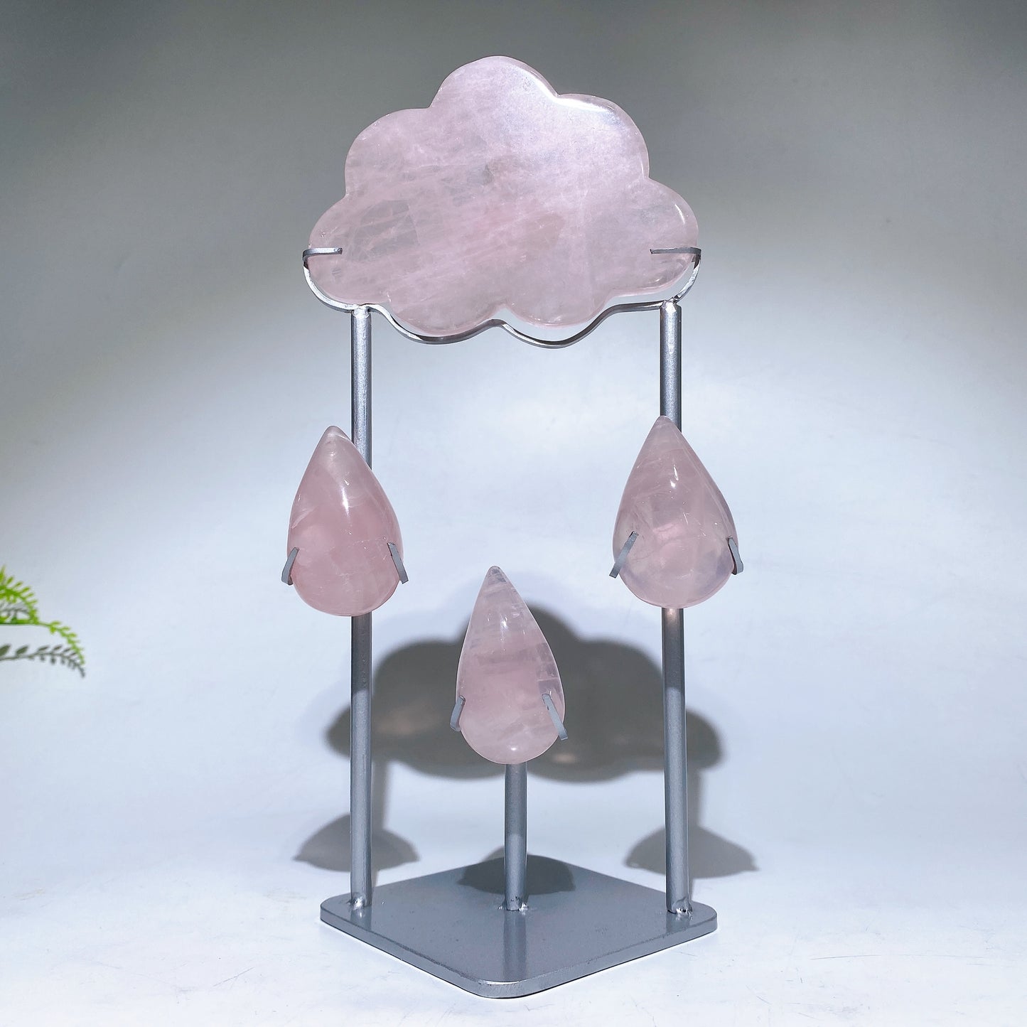 Natural Crystal Cloud Raindrop Carving with Stand Free Form Crystal Healing Bulk Wholesale