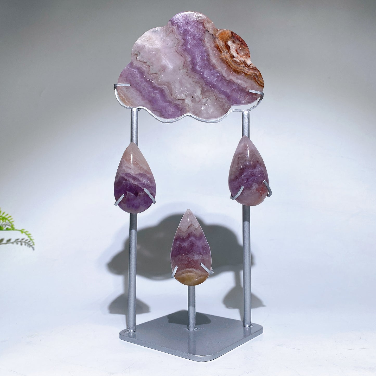 Natural Crystal Cloud Raindrop Carving with Stand Free Form Crystal Healing Bulk Wholesale