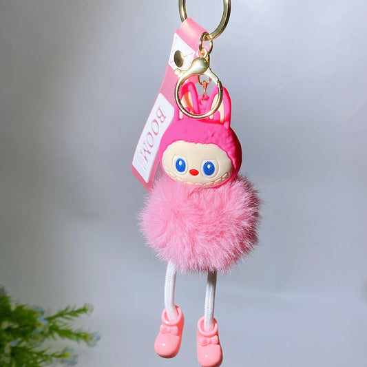 Resin Plush Labubu Key Chain Crystal Healing Bulk Wholesale