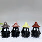 2.2" Natural Obsidian Ghost with Witch's Hat Halloween Carving Crystal Healing Bulk Wholesale