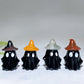 2.2" Natural Obsidian Ghost with Witch's Hat Halloween Carving Crystal Healing Bulk Wholesale