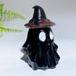2.2" Natural Obsidian Ghost with Witch's Hat Halloween Carving Crystal Healing Bulk Wholesale