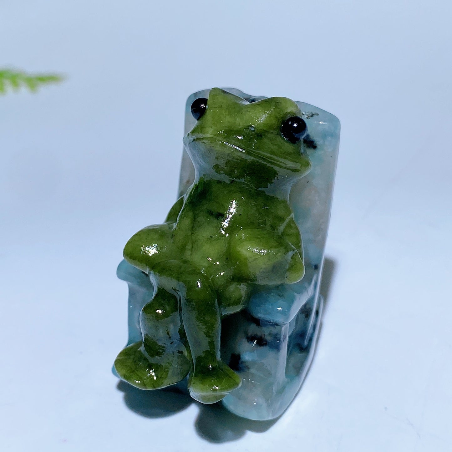 1.6" Natural Crystal Frog in Chair Carving Crystal Healing Bulk Wholesale