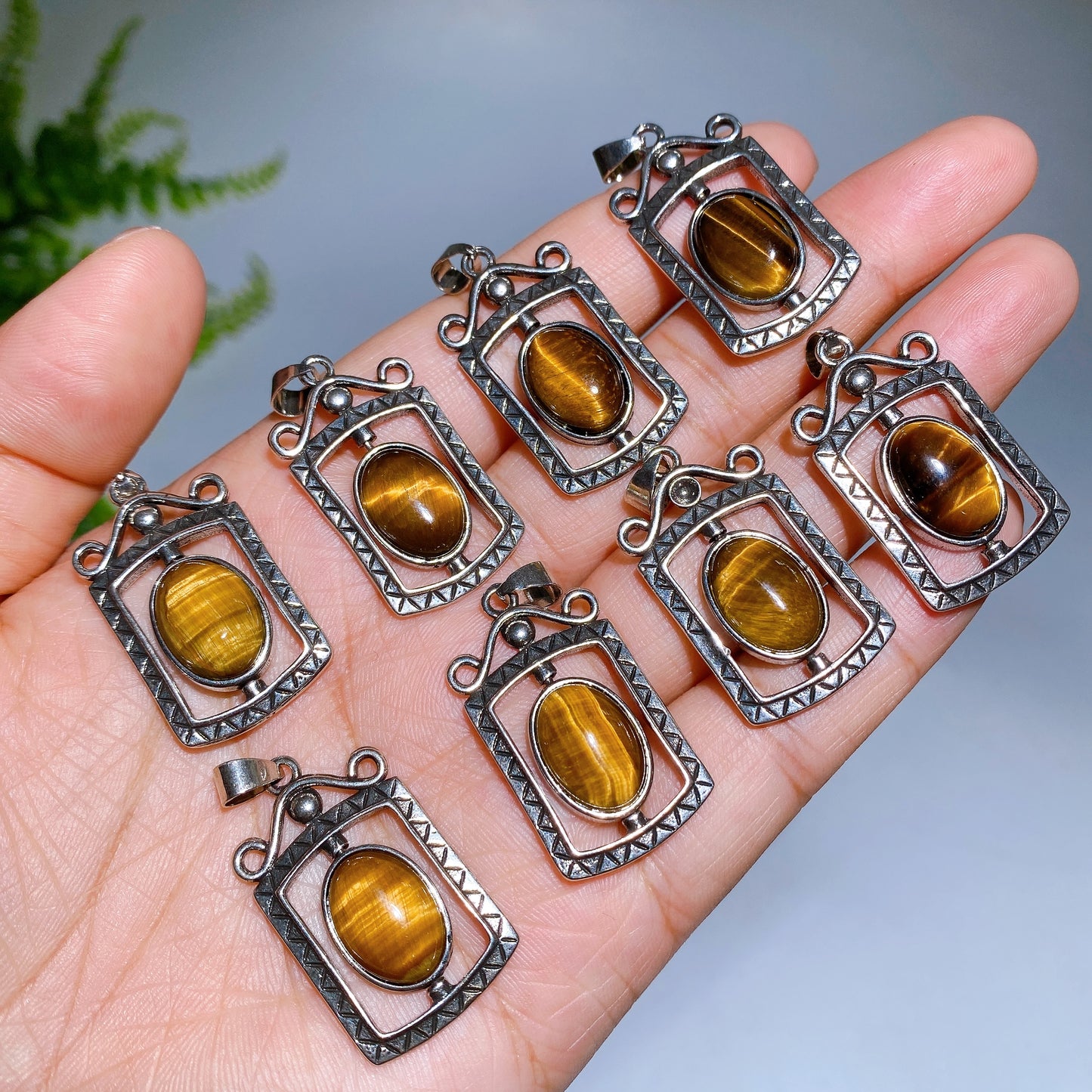 Yellow Tiger's Eye Spinning Pendant Crystal Healing Bulk Wholesale