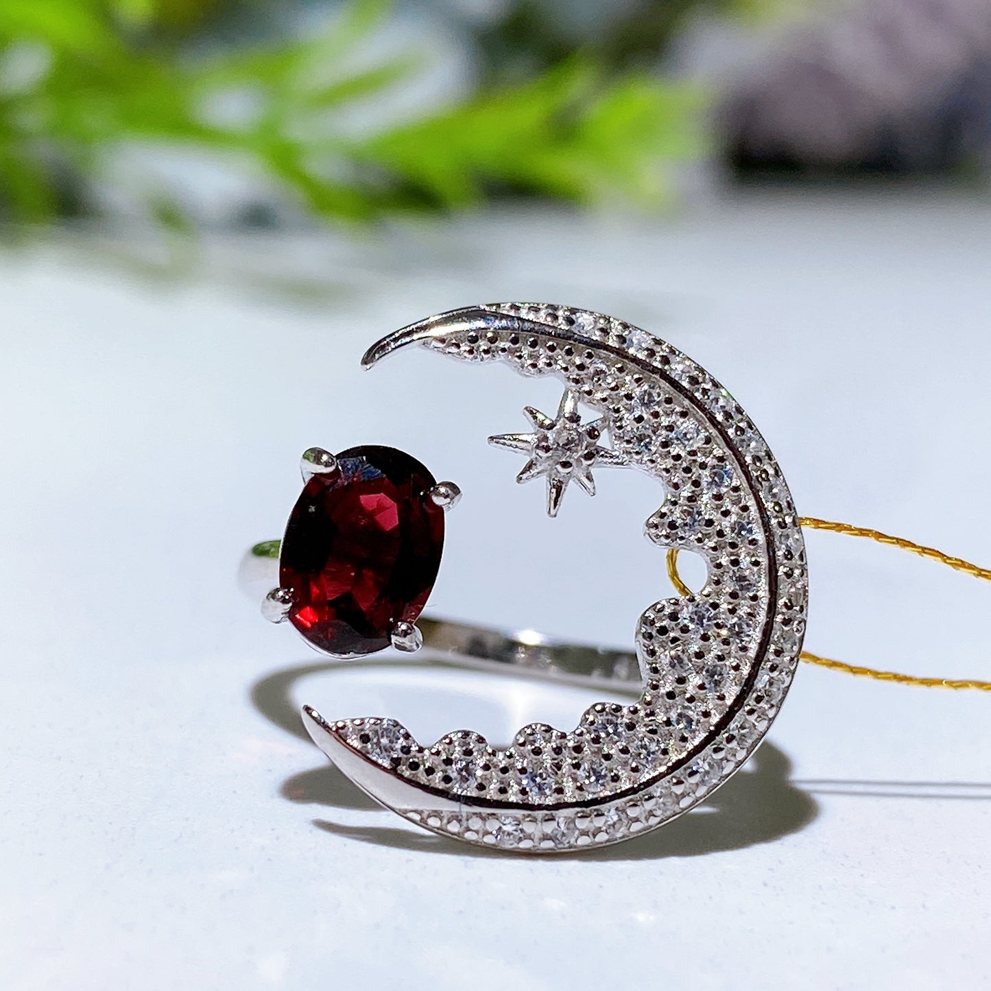 S925 Crystal Ring Crystal Healing Bulk Wholesale