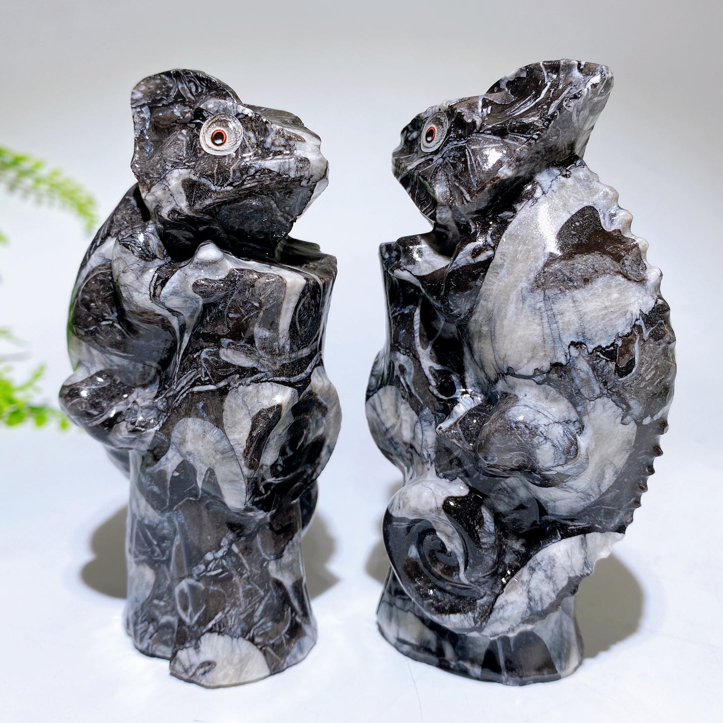 3.9" Natural Jade Chameleon Carving Crystal Healing Bulk Wholesale
