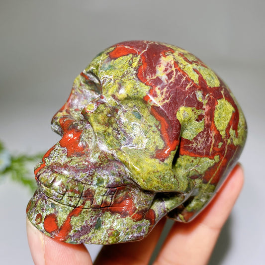 3.1" Dragon Blood Stone Skull Carving Crystal healing Bulk Wholesale