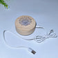 Wooden Lotus Spinning Lamp Stand Crystal Healing Bulk Wholesale