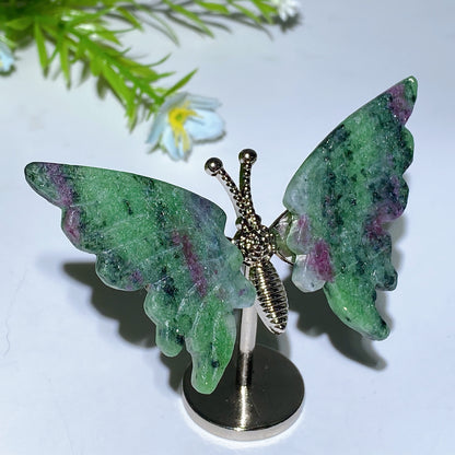 Crystal Butterfly with Fixed Metal Stand Crystal Healing Bulk Wholesale