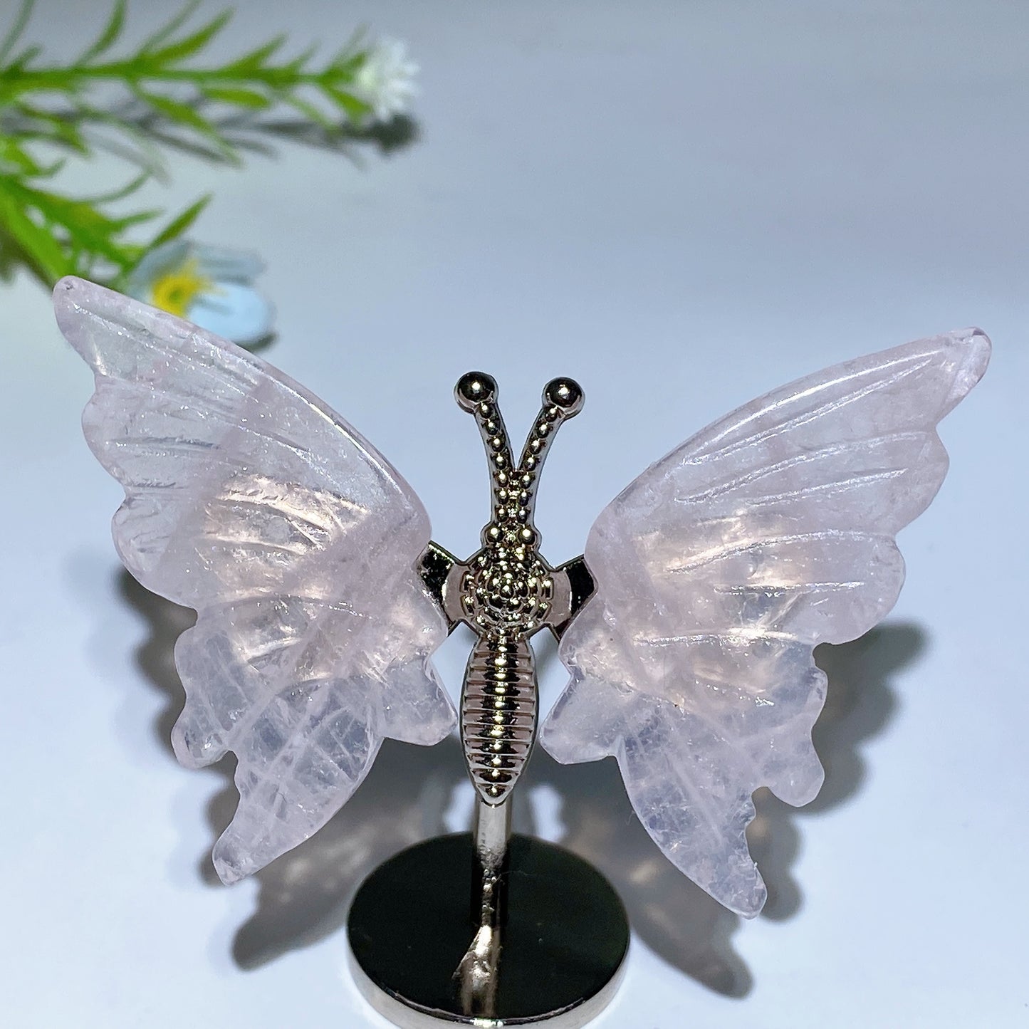 Crystal Butterfly with Fixed Metal Stand Crystal Healing Bulk Wholesale