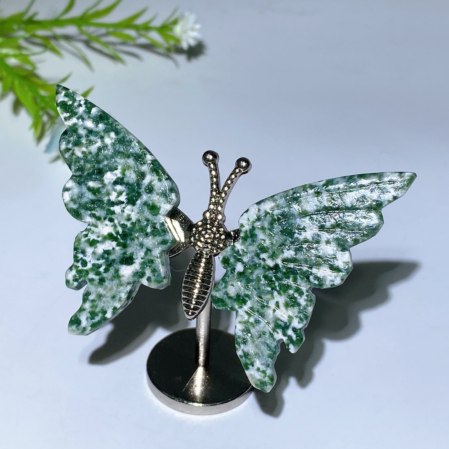 Crystal Butterfly with Fixed Metal Stand Crystal Healing Bulk Wholesale
