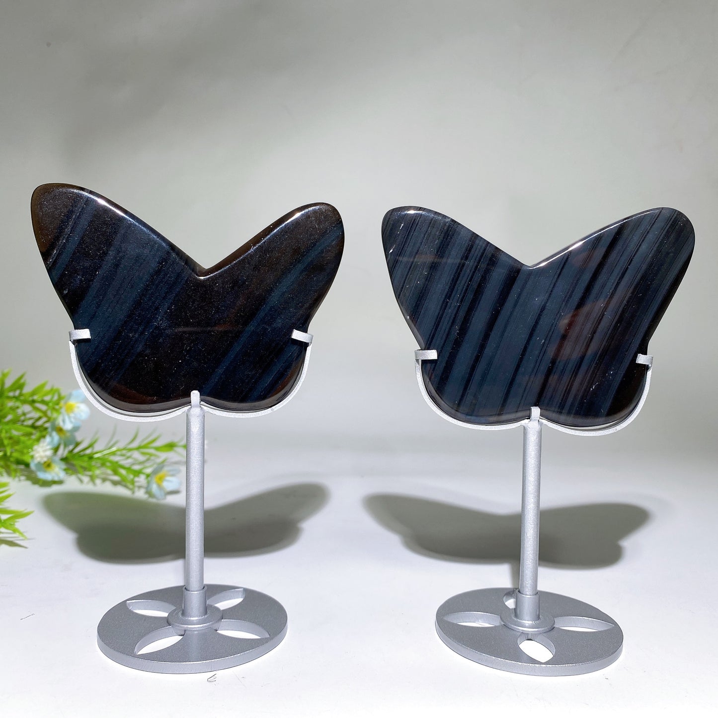 Midnight Lace Obsidian Shape Carving with Stand Crystal Healing Bulk Wholesale