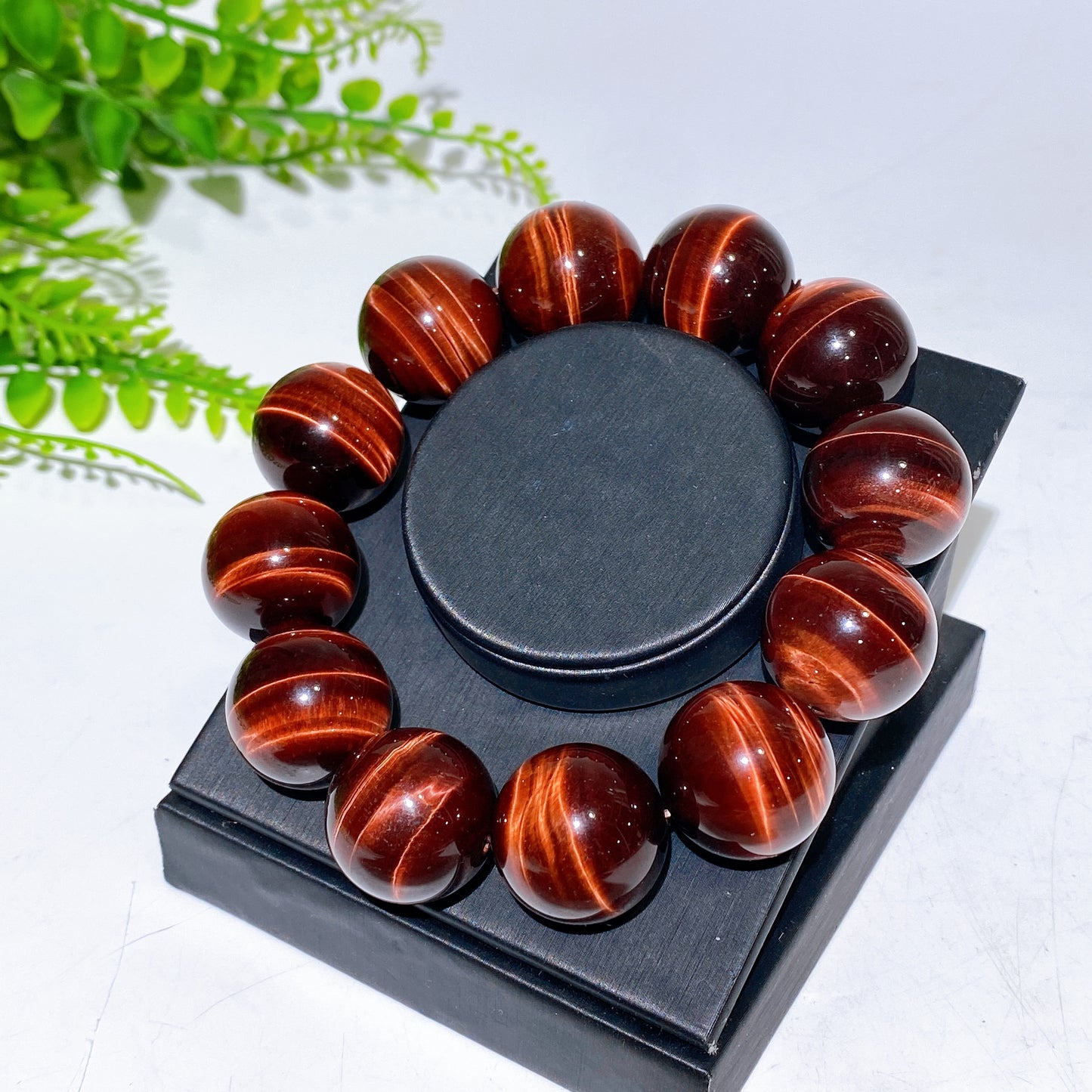 20mm Red Tiger's Eye Bracelet Crystal Healing Bulk Wholesale