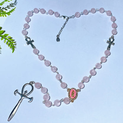 8mm Rose Quartz Rosary Crystal Healing Bulk Wholesale