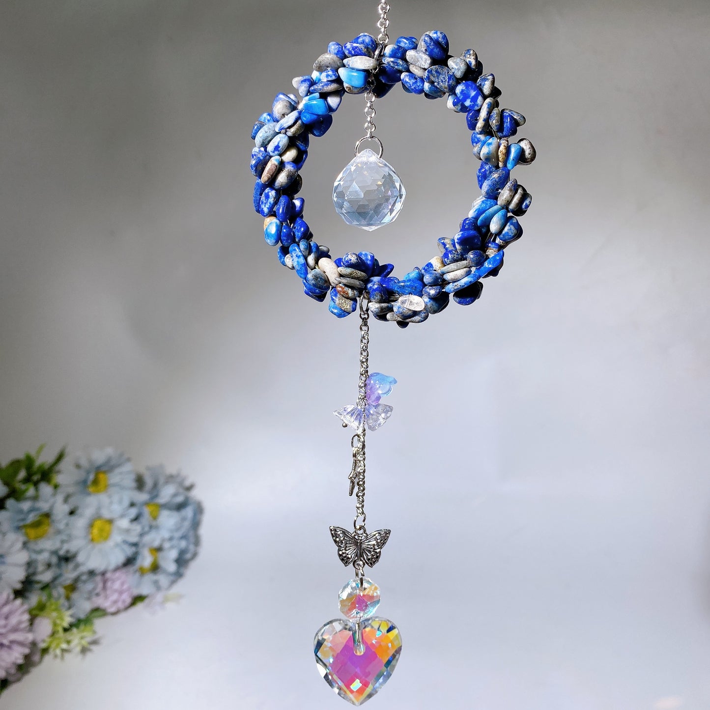 Crystal Chips Suncatcher Hanging Ornament Crystal Healing Bulk Wholesale