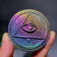 2.3" Bismuth Heru's Eye Round Slab Crystal Healing Bulk Wholesale