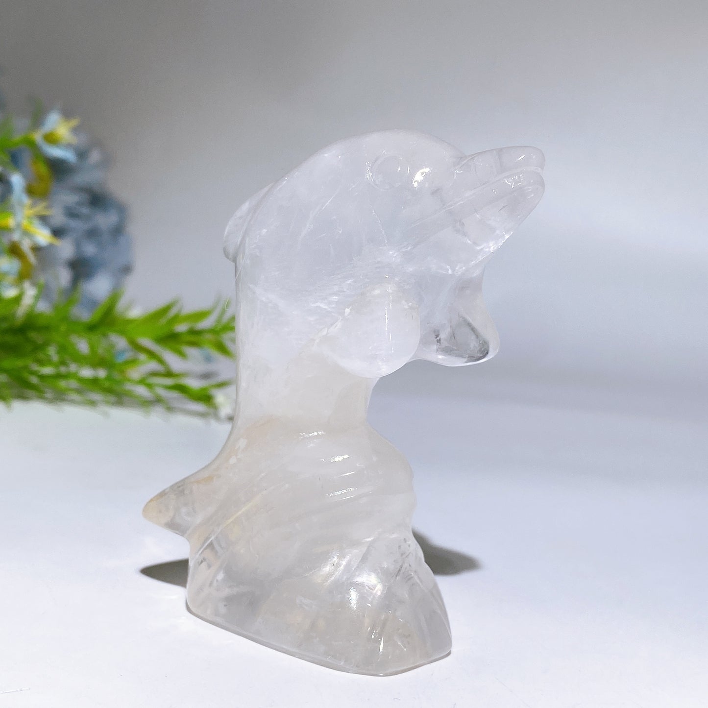 3.0" Crystal Dolphin Carving Crystal Healing Bulk Wholesale