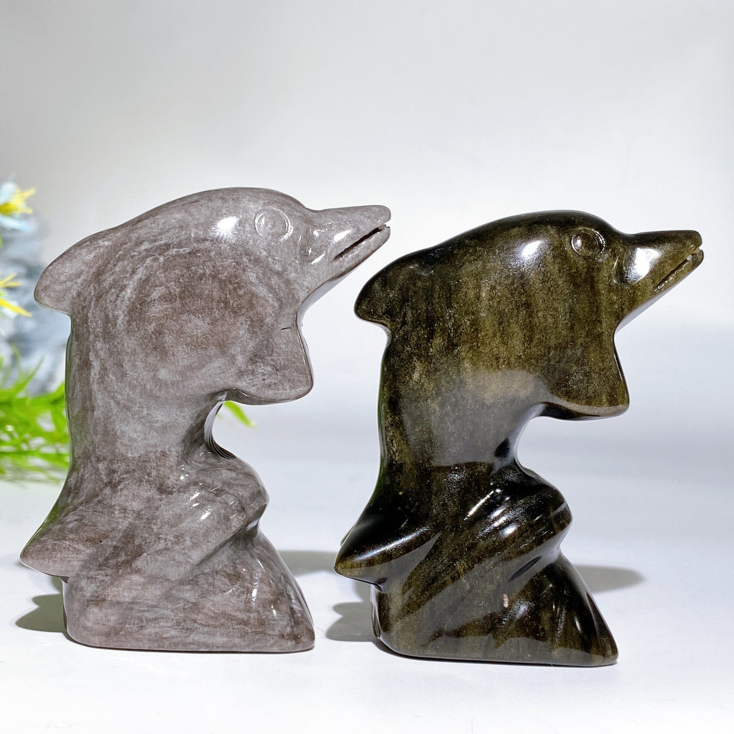 3.0" Crystal Dolphin Carving Crystal Healing Bulk Wholesale