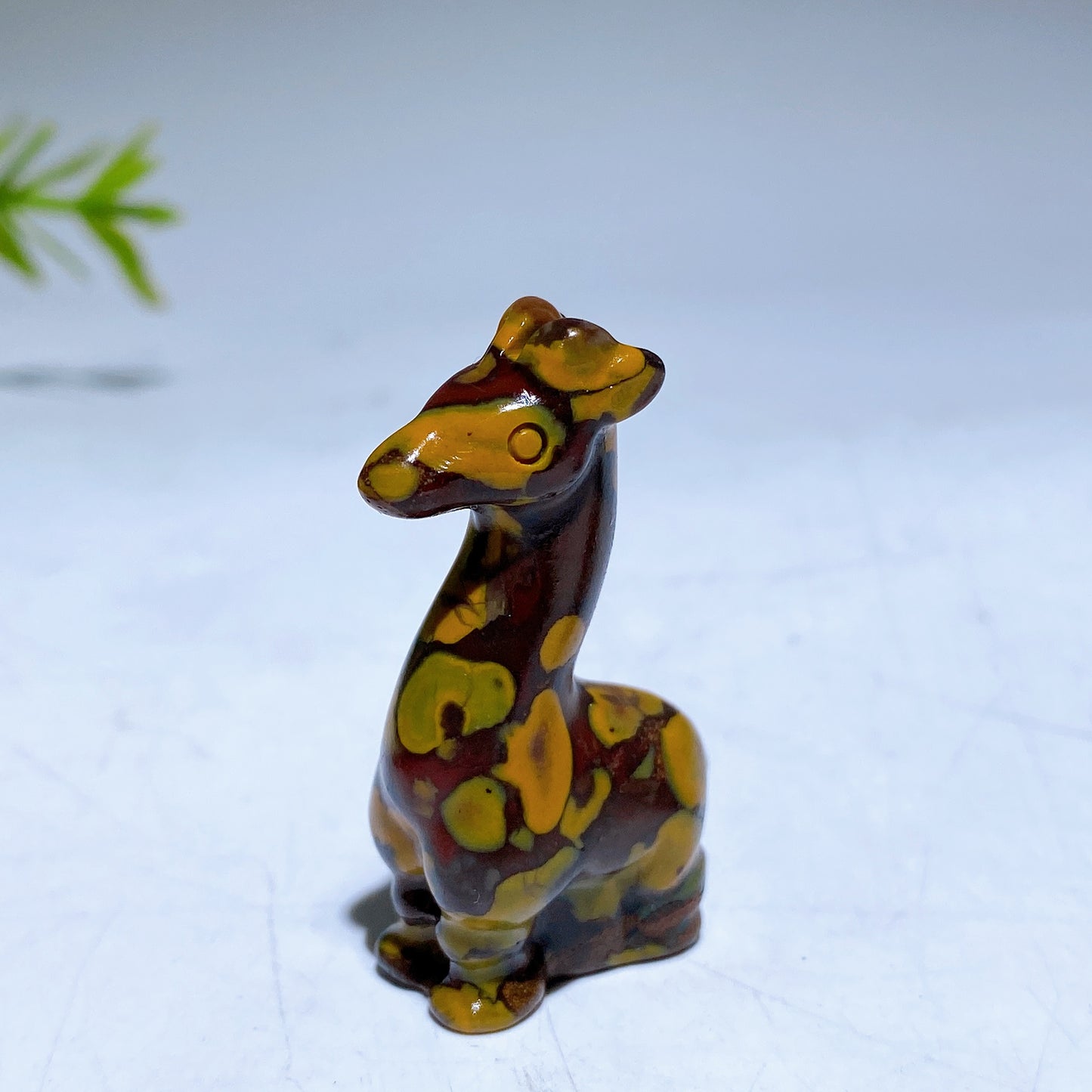 1.5"-2.4" Fruit Jasper Giraffe Carving Crystal Healing Bulk Wholesale