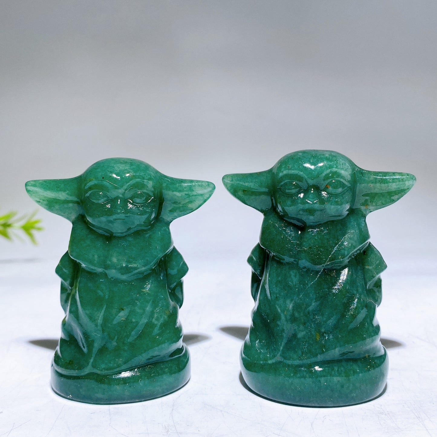 2.4" Green Aventutriner Yoda Carving Crystal Healing Bulk Wholesale