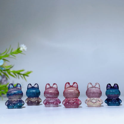 Silver Obsidian Fluorite Labubu Carving Crystal Healing Bulk Wholesale