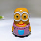 2.7" Yellow Jade Minion with Painting Carving Crystal Healing Bulk Wholesale