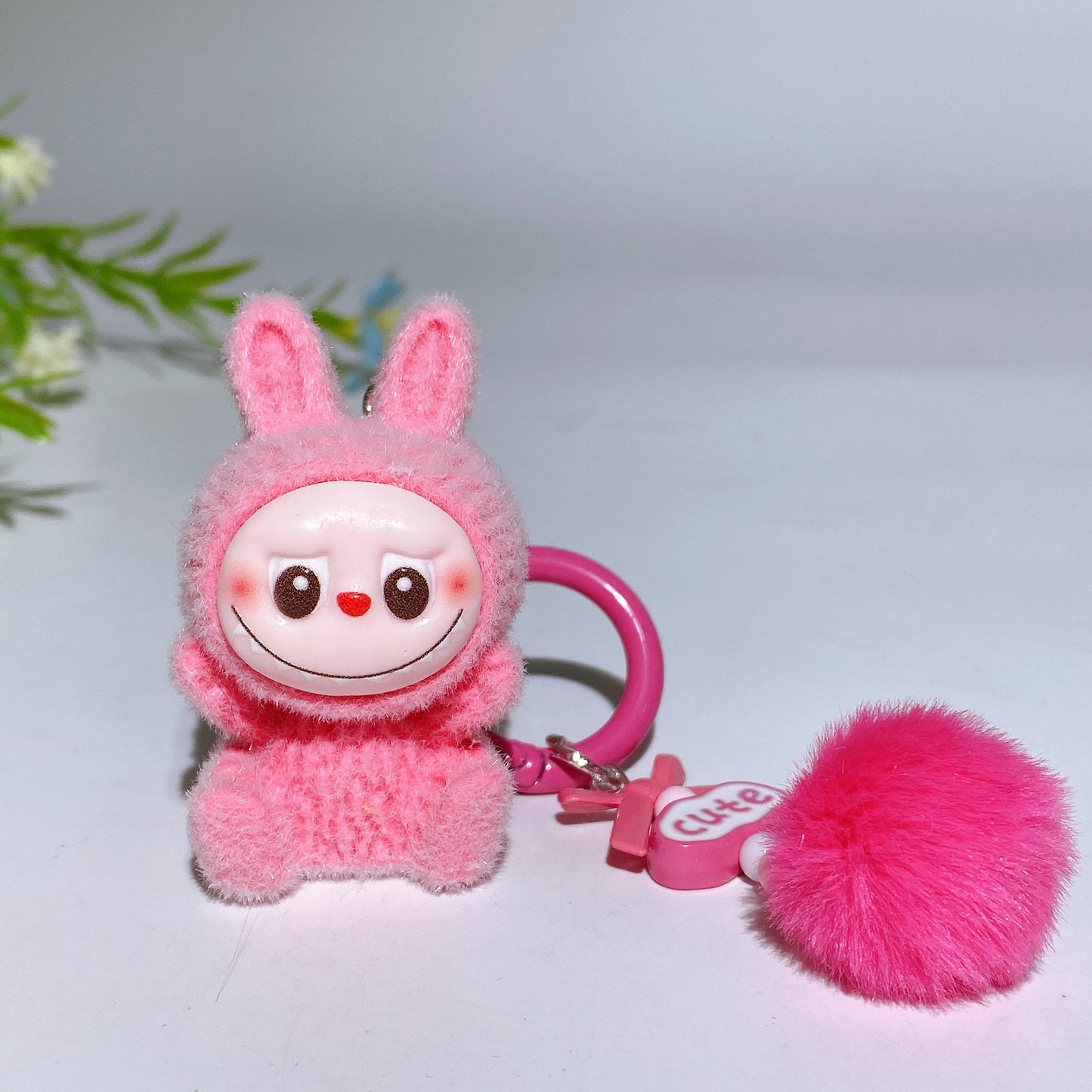 Labubu Key Chain Bag Hanging Ornament Crystal Healing Bulk Wholesale