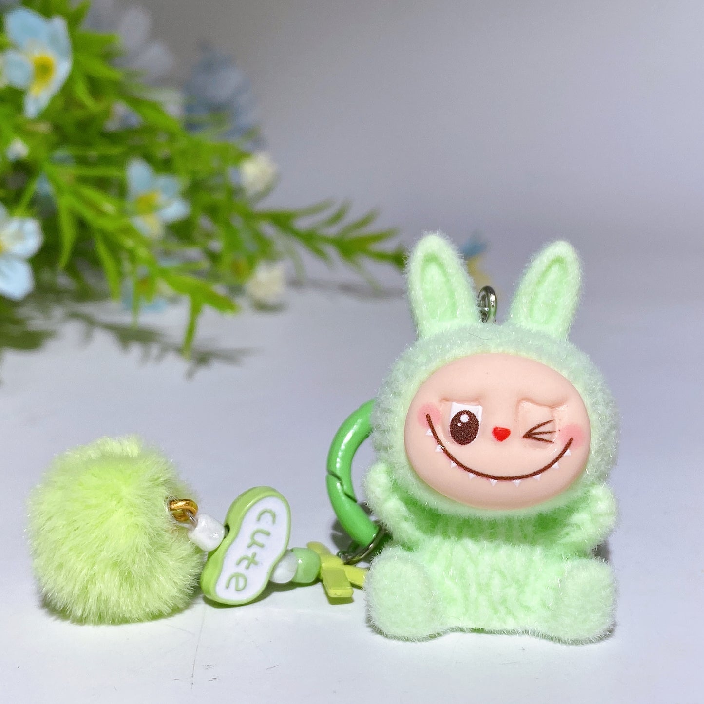 Labubu Key Chain Bag Hanging Ornament Crystal Healing Bulk Wholesale