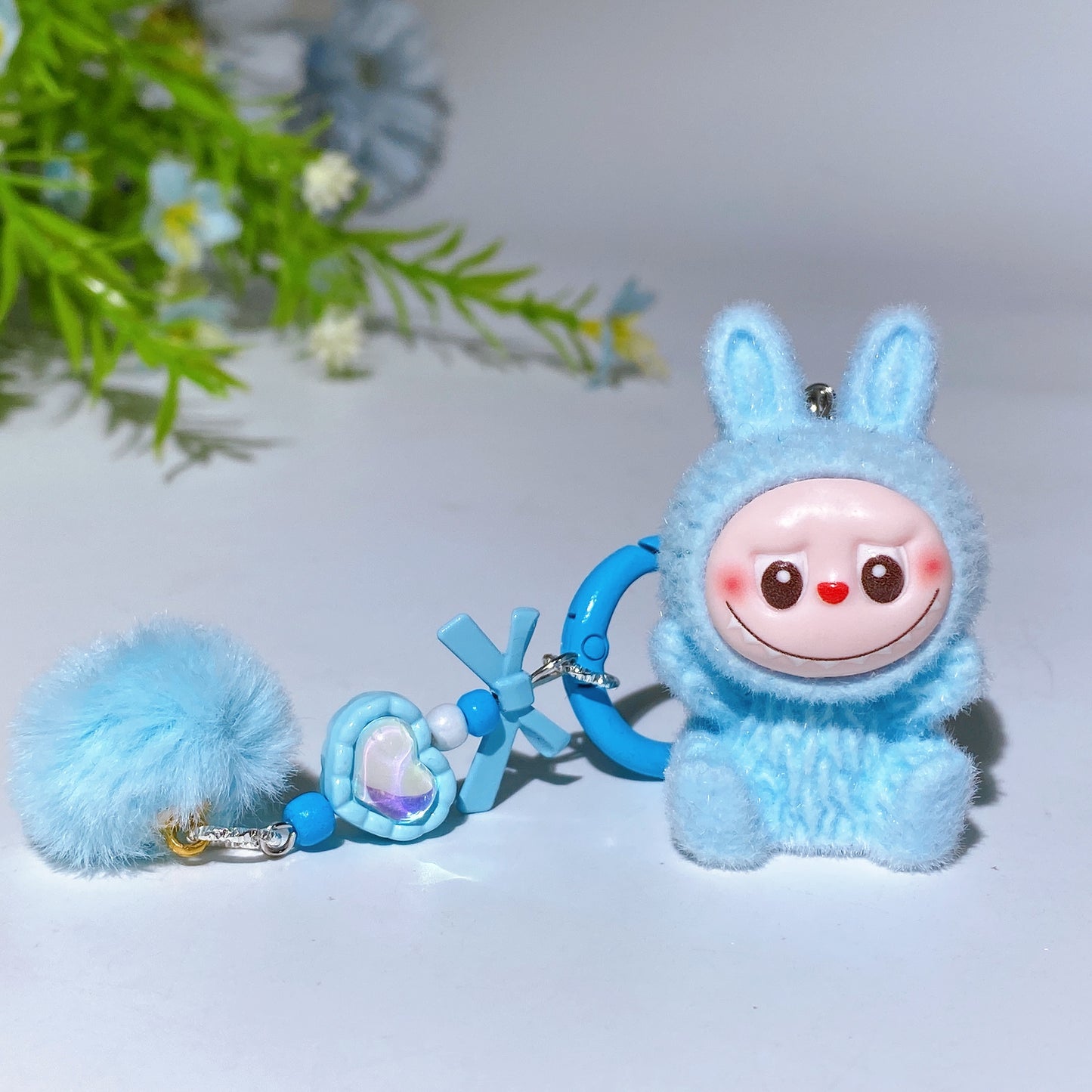 Labubu Key Chain Bag Hanging Ornament Crystal Healing Bulk Wholesale