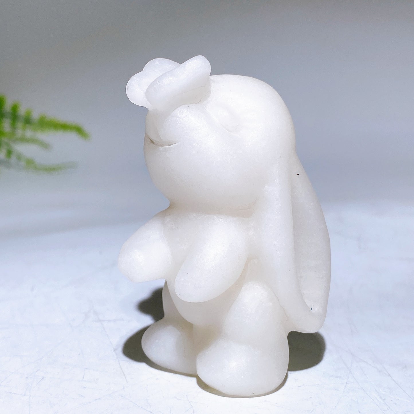 2.6" Crystal butterfly Hovering Over Rabbit Nose Carving Crystal Healing Bulk Wholesale