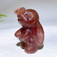 2.6" Crystal butterfly Hovering Over Rabbit Nose Carving Crystal Healing Bulk Wholesale