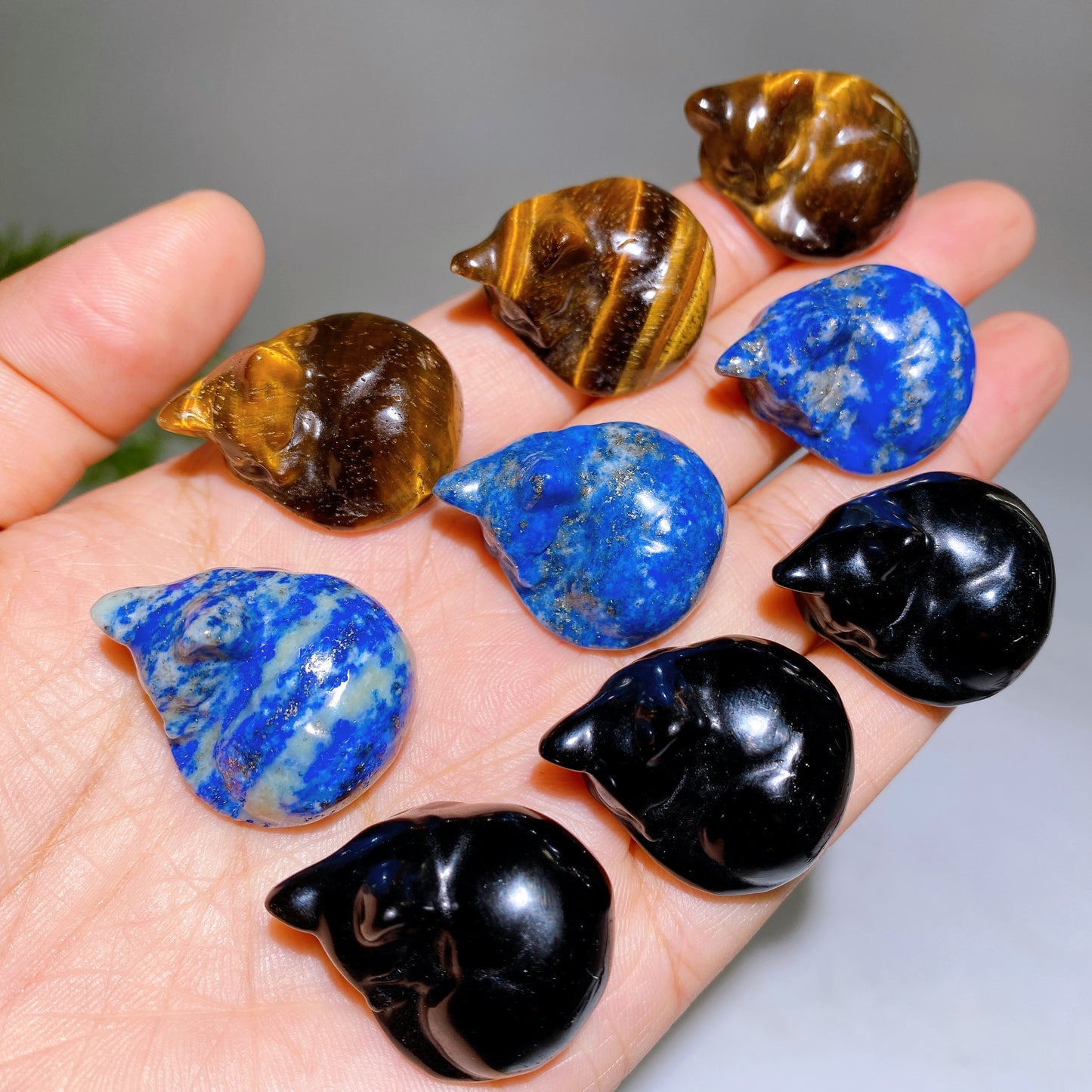 1.0" Natural Gemstone Crystal Cat Carving Crystal Healing Bulk Wholesale