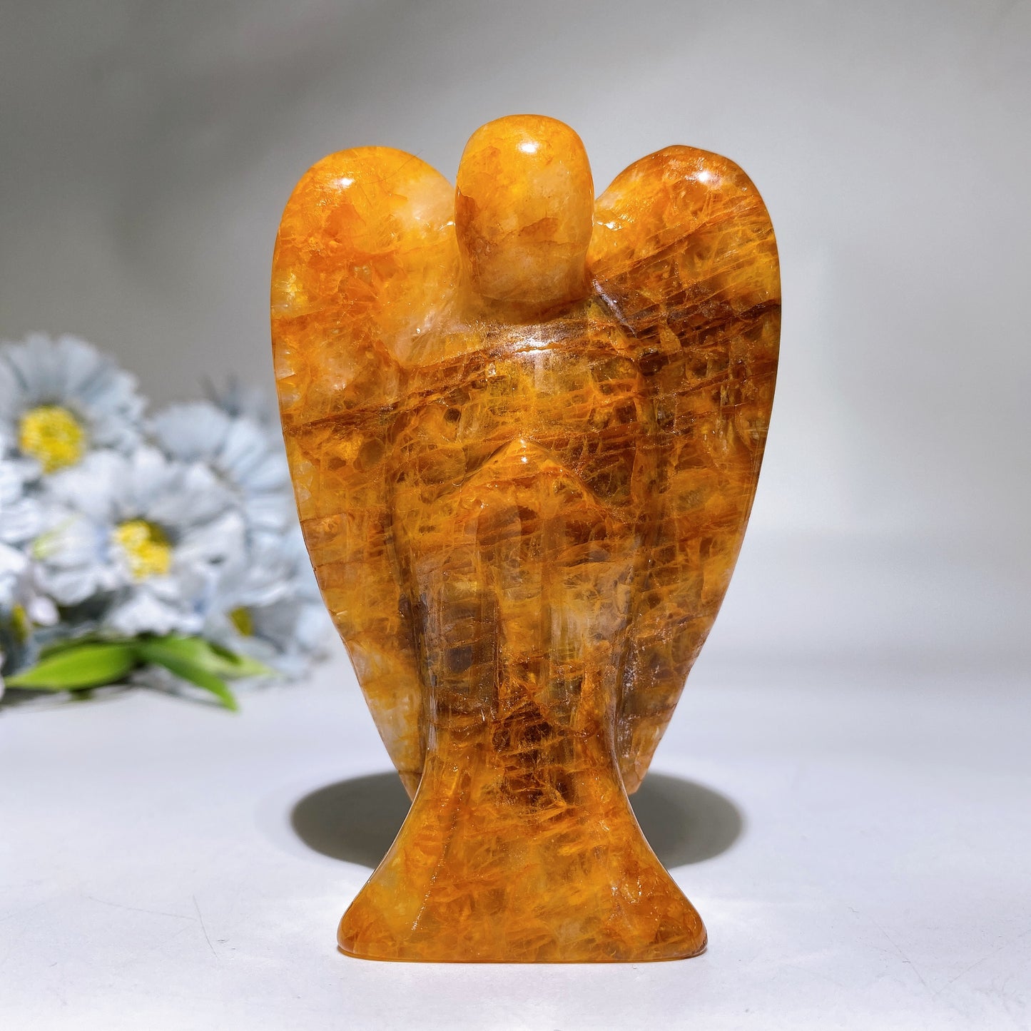 3.8" Golden Healer Angel Carving Crystal Healing Bulk Wholesale