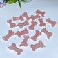 32mm S925 Rose Quartz Bone Pendant Crystal Healing Bulk Wholesale