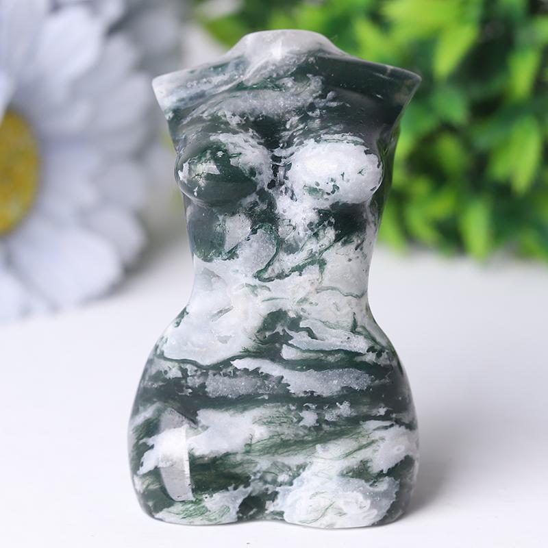 3“ Moss Agate Crystal Model Carvings Best Crystal Wholesalers