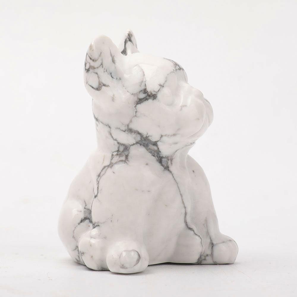 Howlite Dog Carvings Animal Bulk Best Crystal Wholesalers