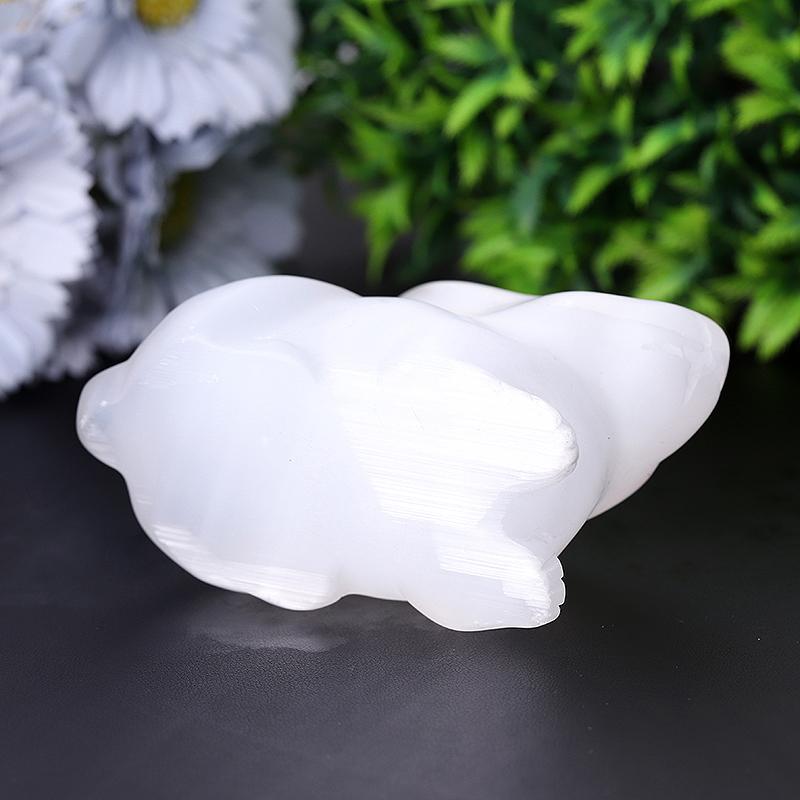 4" Rabbit Selenite Carvings Bulk Best Crystal Wholesalers