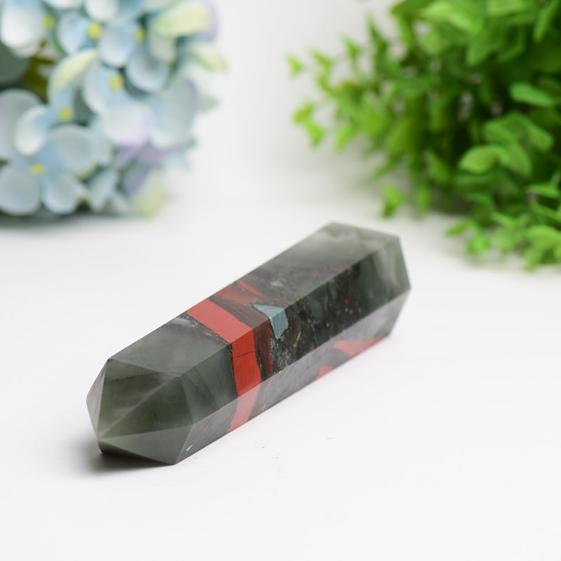 6.0"-8.0" Africa Blood Stone Crystal Tower Bulk Crystal wholesale suppliers