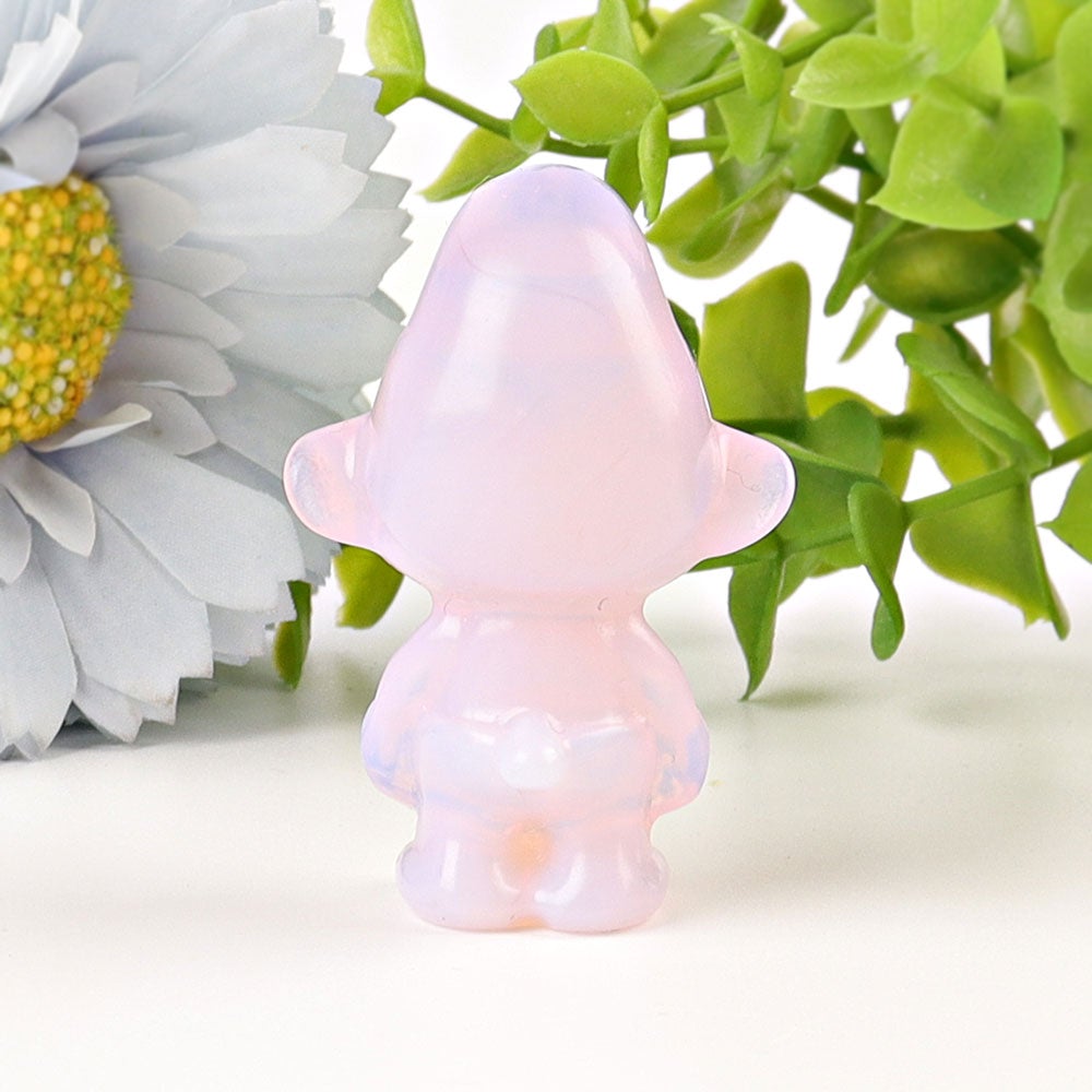 2" Pink Opalite Smurfs Crystal Carvings Cartoon BulkBest Crystal Wholesalers