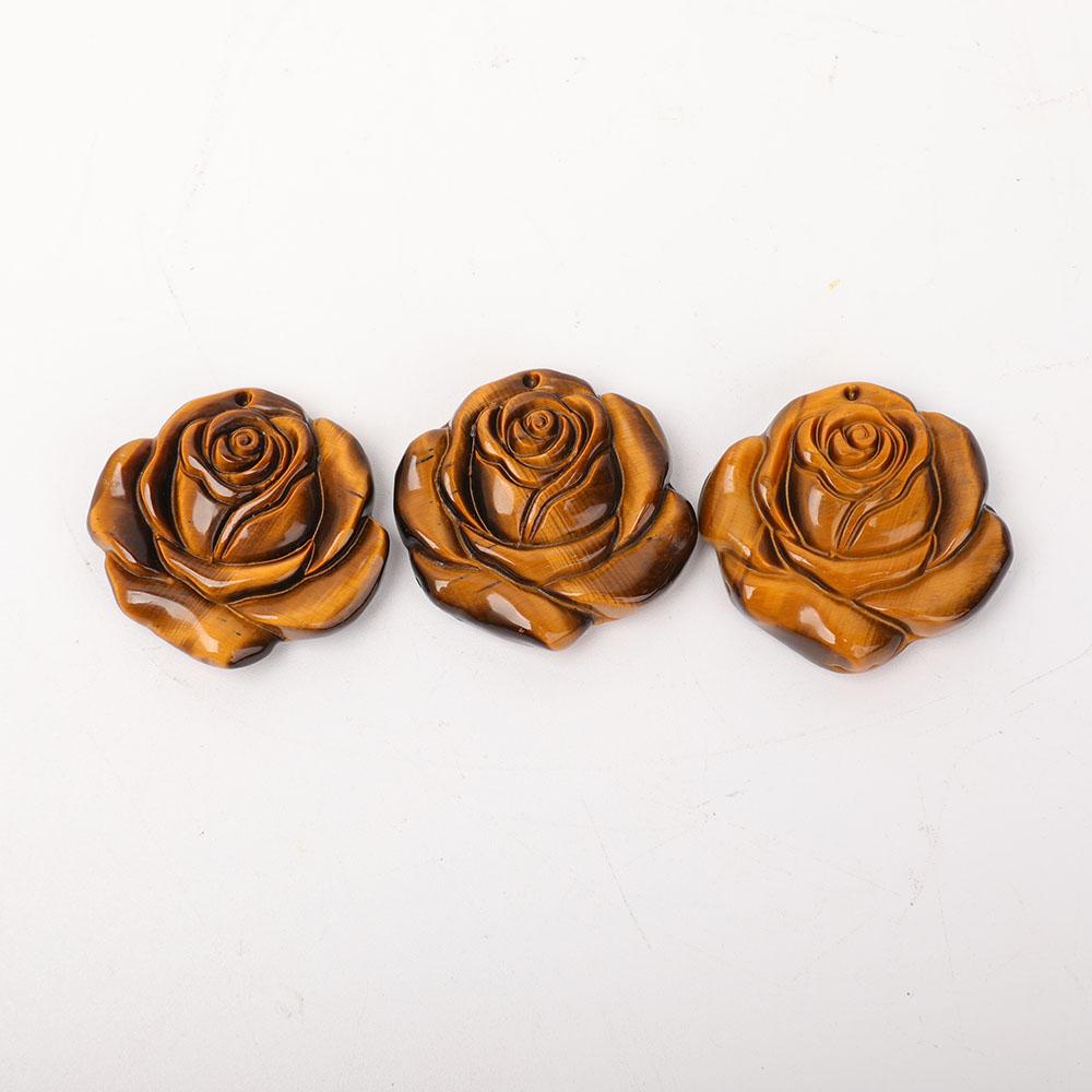 Tiger Eye Rose Flower Carvings Plants Bulk Best Crystal Wholesalers
